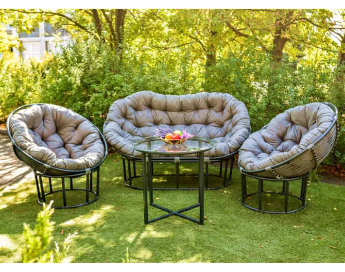 Диван из металла и ротанга «Далари»