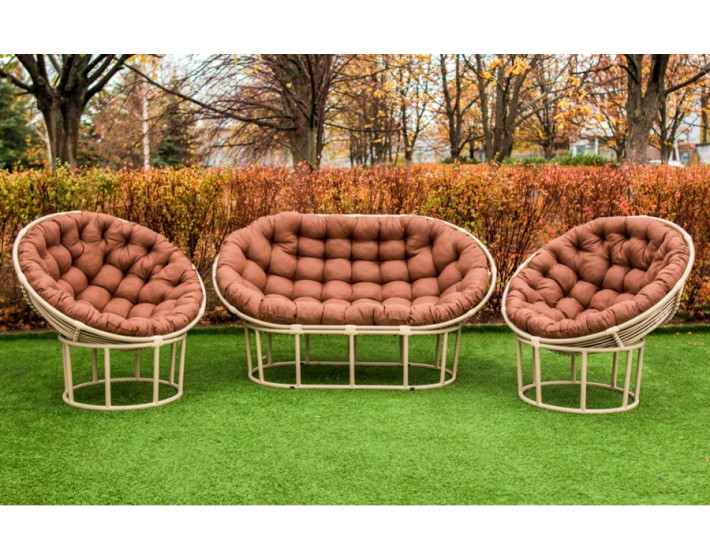 Диван из металла и ротанга «Далари»