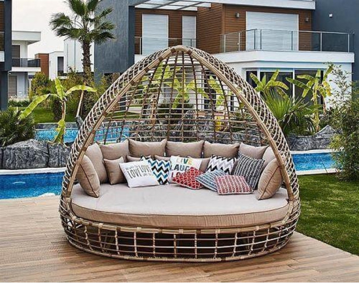 Диван бунгало плетеное садовое Лимора