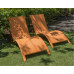 Шезлонг из ротанга Риф (коньяк)