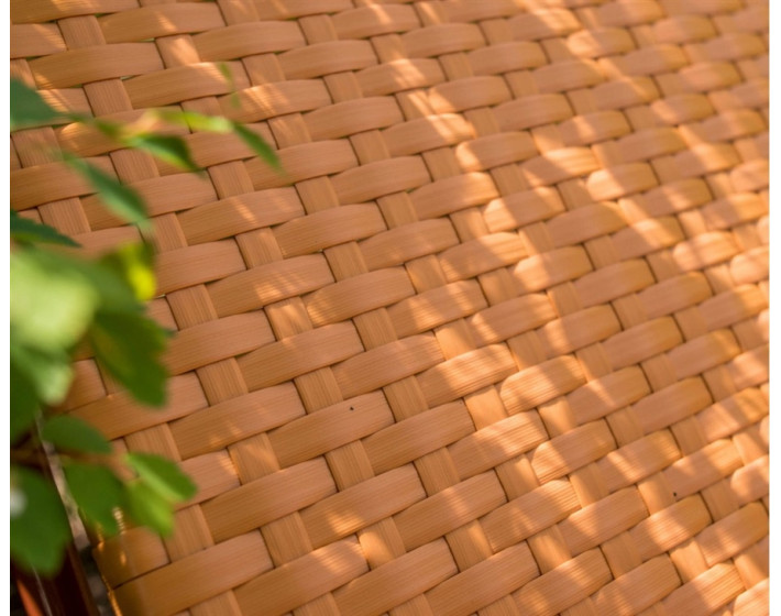 Шезлонг из ротанга Риф (коньяк)