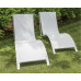 Шезлонг  из ротанга Риф (белый)