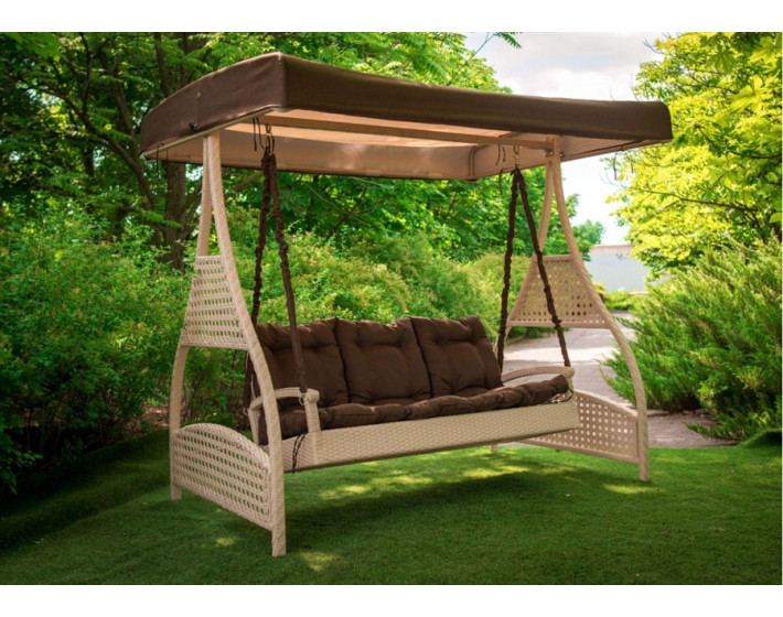 Садовые качели из ротанга Мелодия