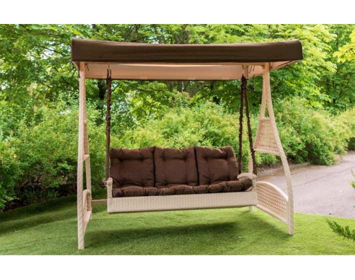 Садовые качели из ротанга Мелодия
