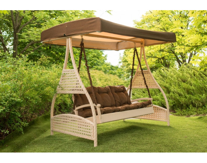 Садовые качели из ротанга Мелодия