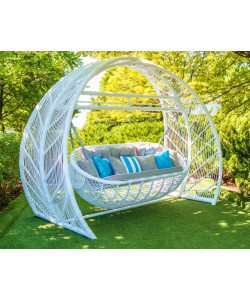 Качель из ротанга "Люмина (Белая)"