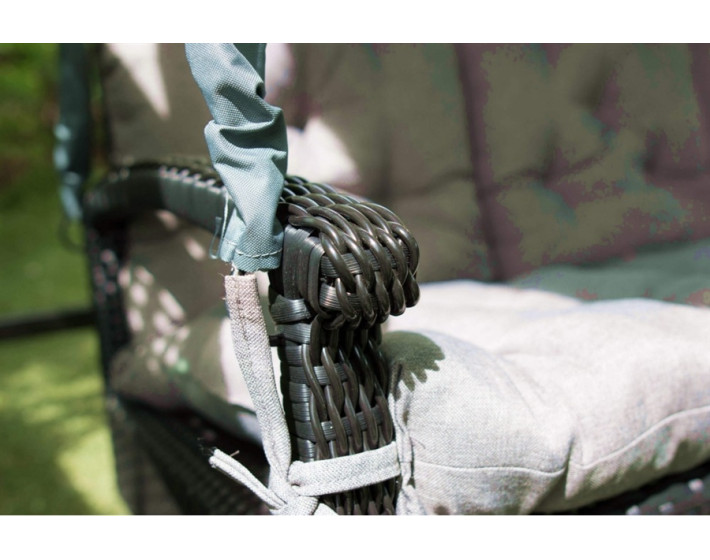 Садовые качели из ротанга Мелодия (серый)