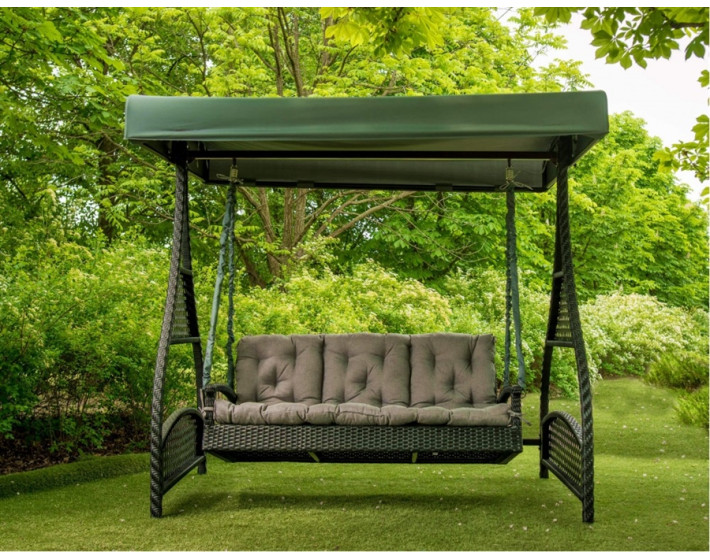 Садовые качели из ротанга Мелодия (серый)