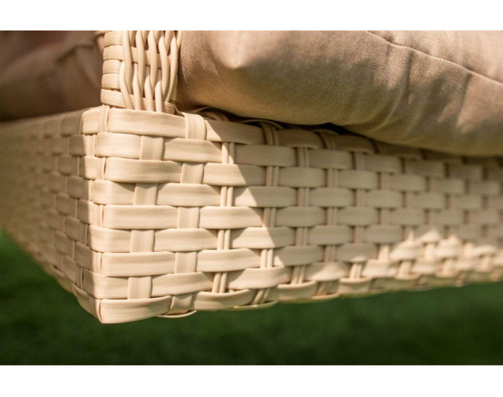 Садовые качели  из ротанга "Мелодия Премиум (бежевый)"