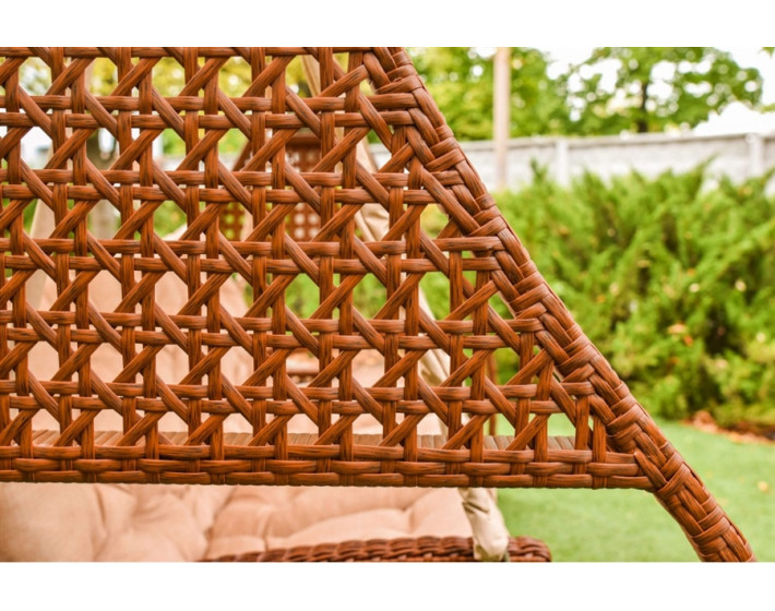 Садовые качели из ротанга Мелодия (каштан)