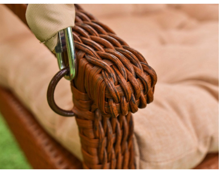 Садовые качели из ротанга Мелодия (каштан)