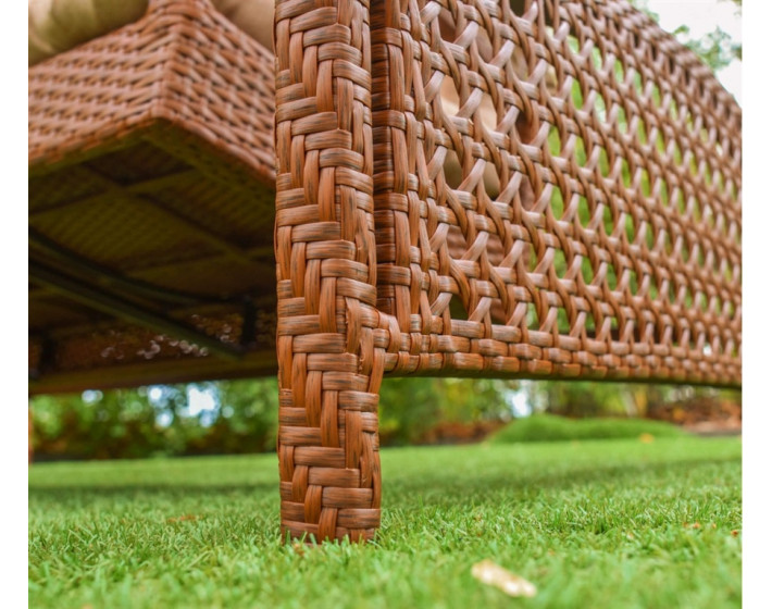 Садовые качели из ротанга Мелодия (каштан)