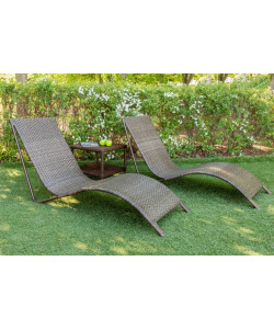 Шезлонг из ротанга "Риф (рошен)"