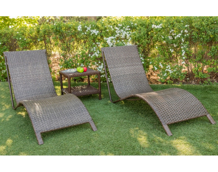 Шезлонг из ротанга Риф (рошен)