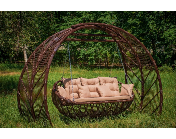Качель из ротанга Люмина (Коричневая)