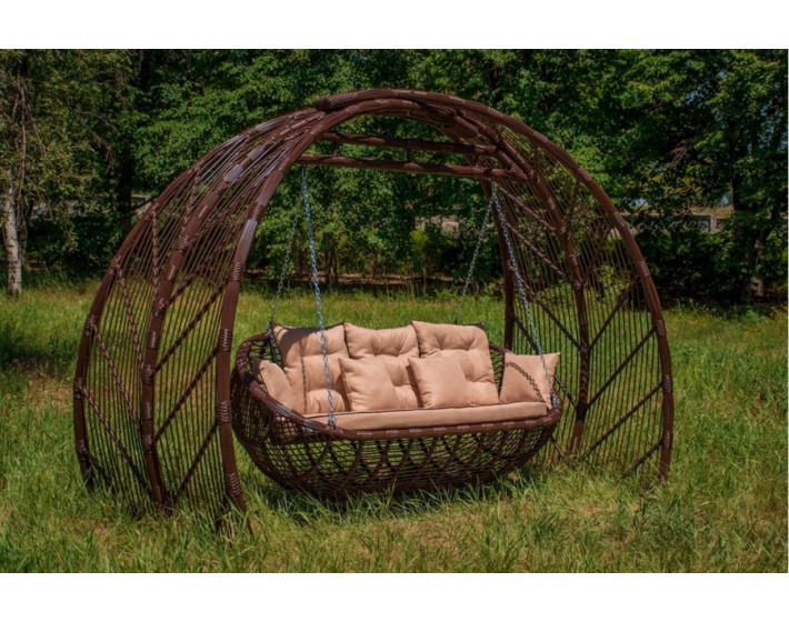 Качель из ротанга Люмина (Коричневая)