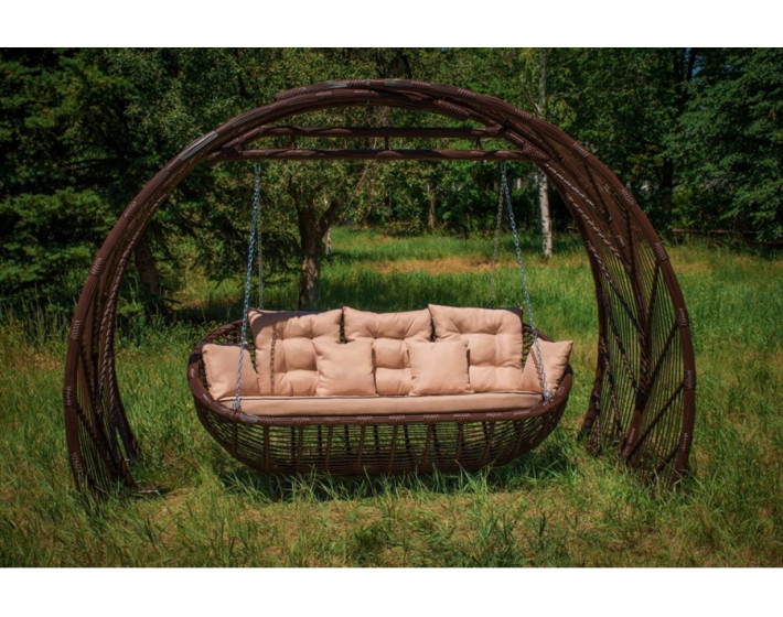 Качель из ротанга Люмина (Коричневая)