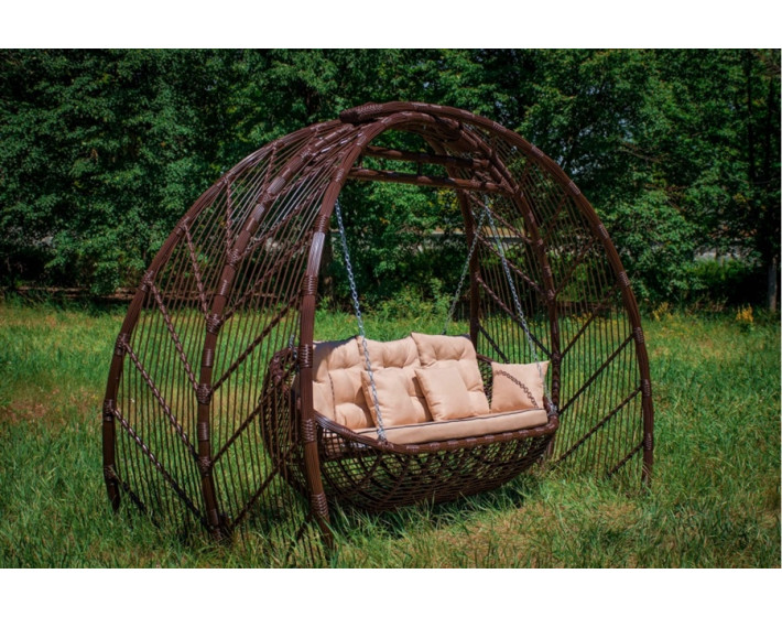 Качель из ротанга Люмина (Коричневая)