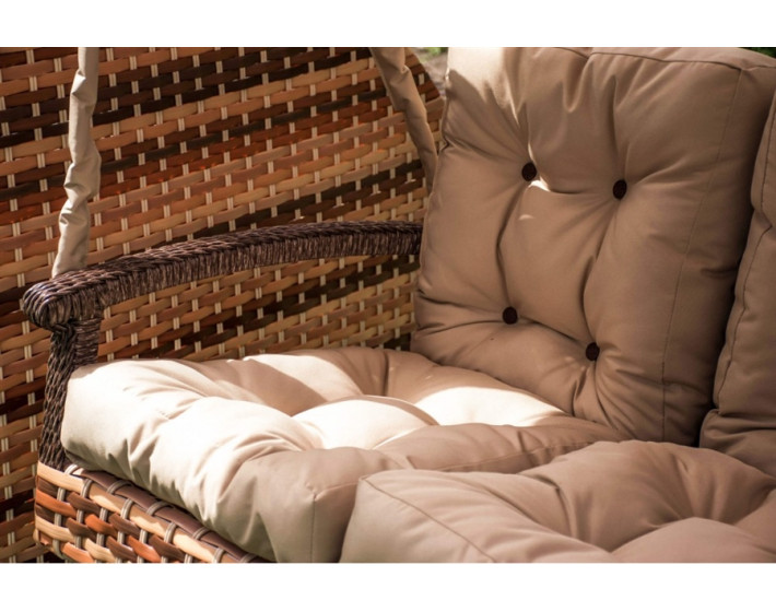 Качель из ротанга Мелодия Люкс (Двухцветная)