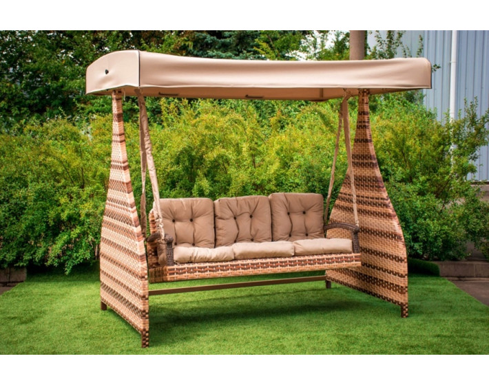 Качель из ротанга Мелодия Люкс (Двухцветная)