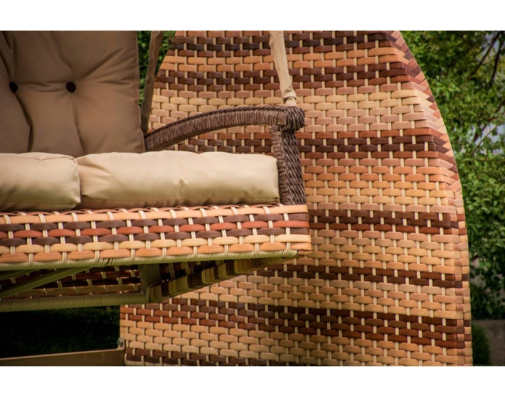 Качель из ротанга Мелодия Люкс (Двухцветная)