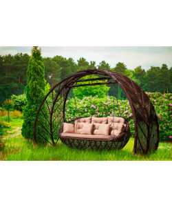 Качель из ротанга "Люмина (Коричневая)"