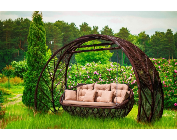 Качель из ротанга Люмина (Коричневая)