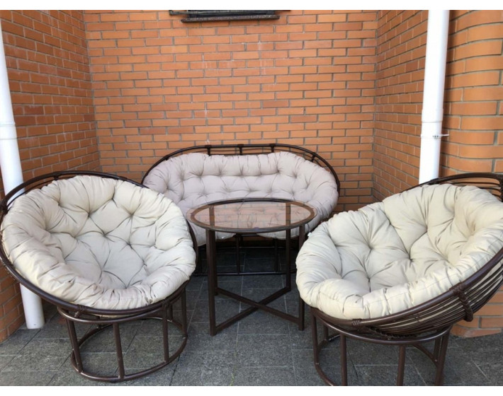 Диван из металла и ротанга «Далари»