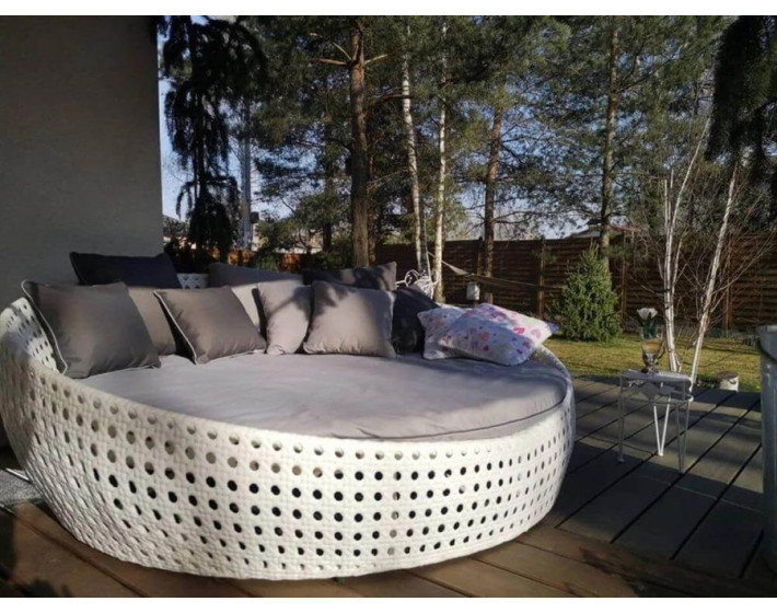 Кровать шезлонг лаунж из ротанга Релисса