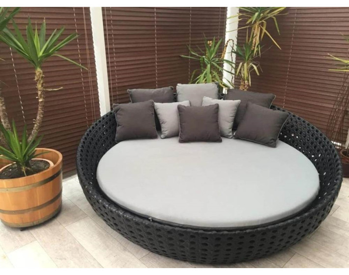 Кровать шезлонг лаунж из ротанга Релисса