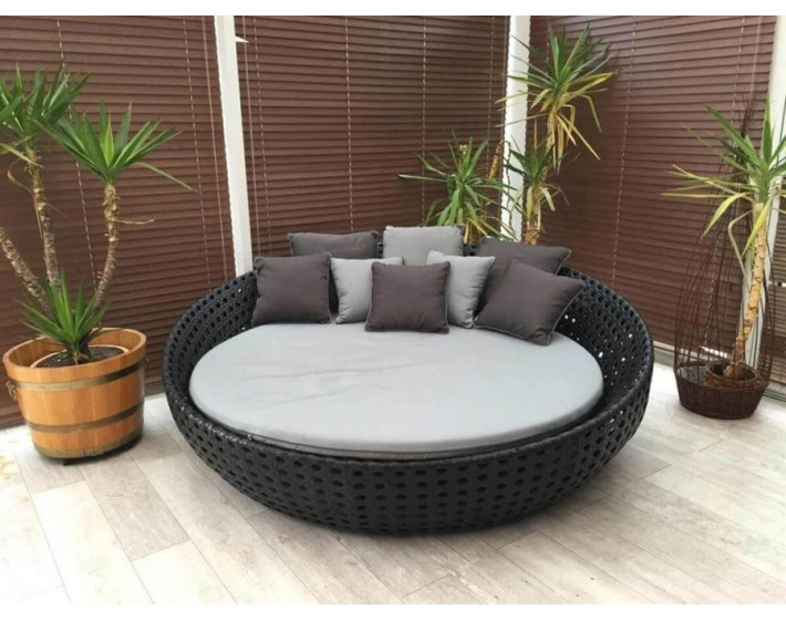 Кровать шезлонг лаунж из ротанга Релисса