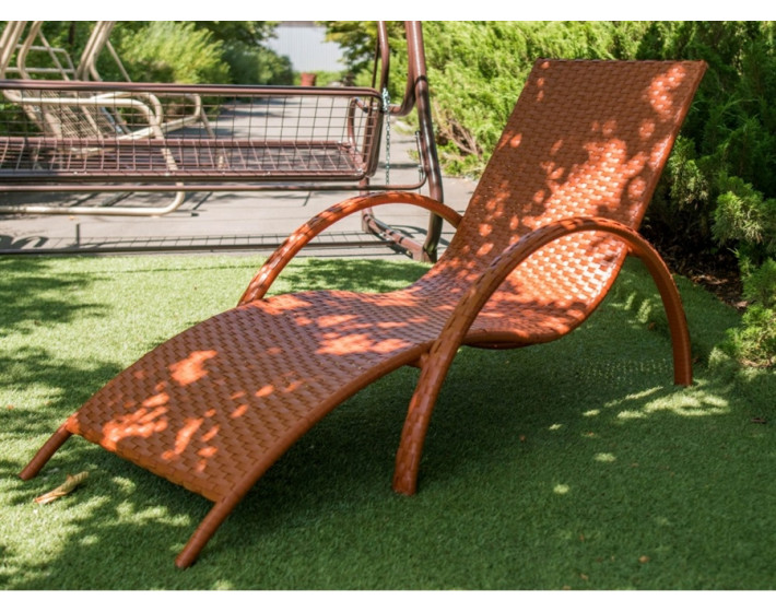 Шезлонг  из ротанга Эстет (Коньяк)