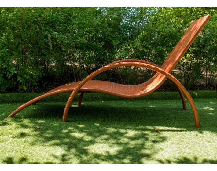 Шезлонг  из ротанга Эстет (Коньяк)