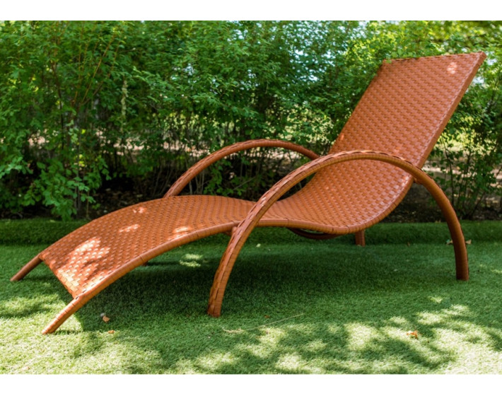 Шезлонг  из ротанга Эстет (Коньяк)