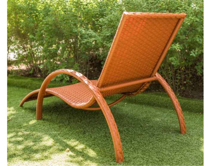 Шезлонг  из ротанга Эстет (Коньяк)