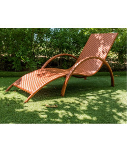 Шезлонг  из ротанга "Эстет (Коньяк)"