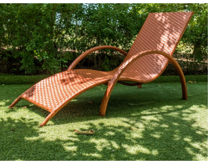 Шезлонг  из ротанга Эстет (Коньяк)