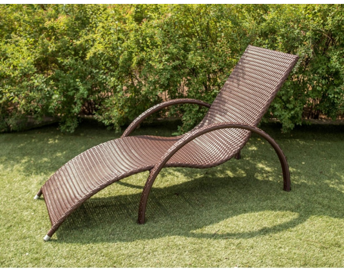 Шезлонг  из ротанга Эстет (Коричневый)